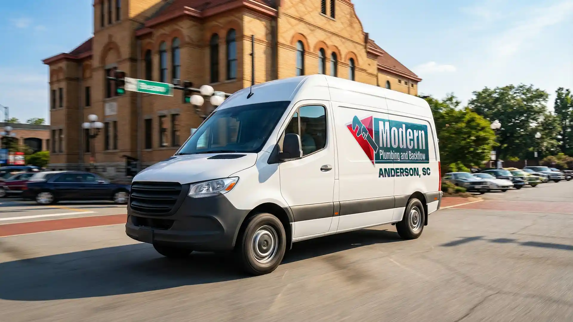 van for plumbing services in Anderson, South Carolina