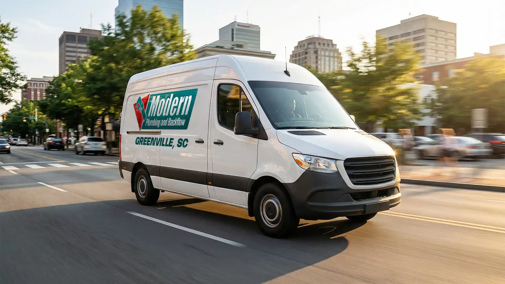 van for plumbing services in Greenville, South Carolina