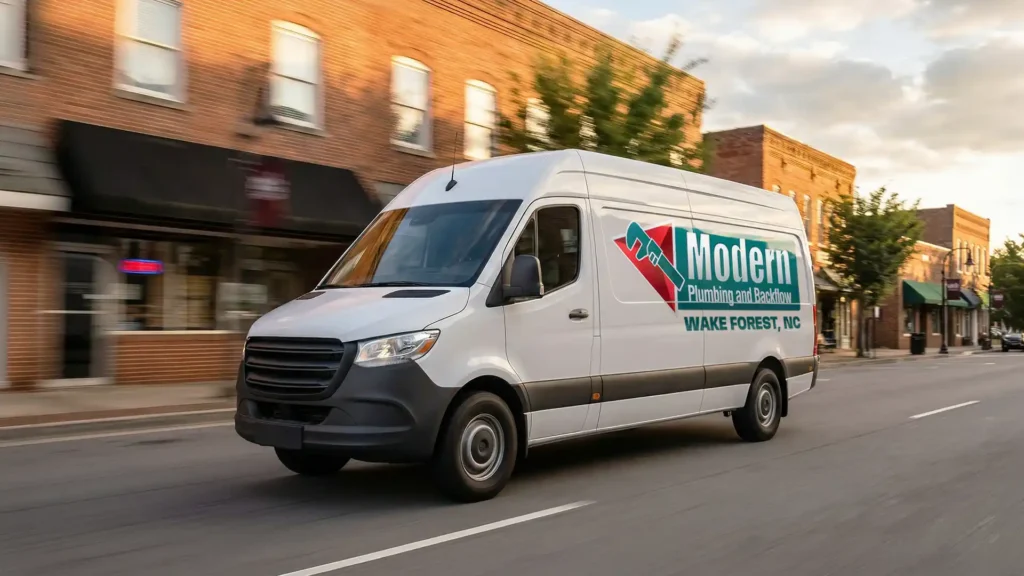 van for plumbing services in Wake Forest, North Carolina