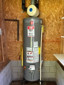 water heater in need of maintenance and repair